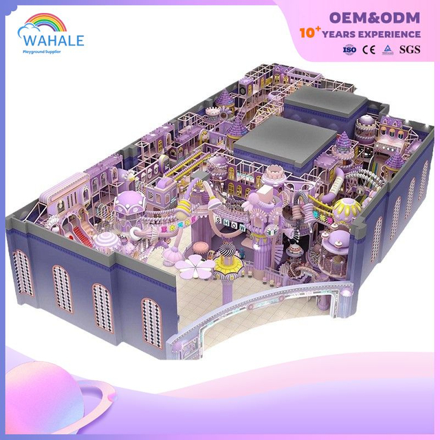 Purple Fantasy Children Indoor Soft Decoration Playground Customized Purple Castle Theme Park Equipment