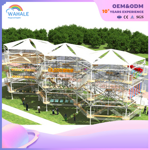 Scenic Area Outdoor Hexagonal Wooden Children's Warrior Adventure Playground Equipment Wholesale