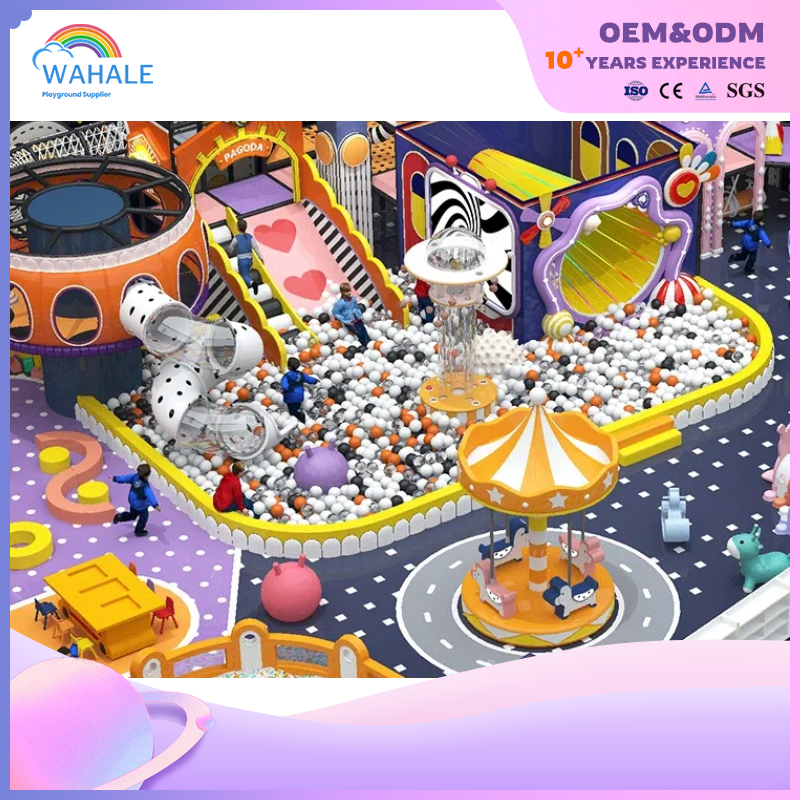 Early Education Center Indoor Macaron Color Castle Modeling Custom Children's Playground Equipment