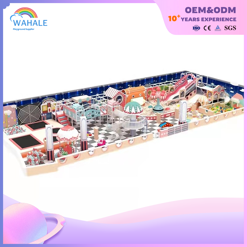 Sales Center Indoor Pink Theme Customized Soft Children's Playground Equipment Wholesale