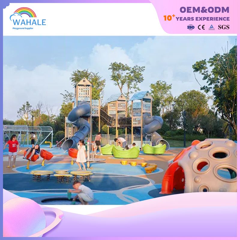 Park Outdoor Color Theme Customized Spaceship Shape Children's Playground Equipment Factory
