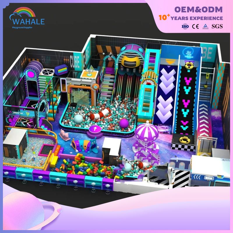 Video Game Theme Customized Children's Shopping Mall Indoor Soft Installation Playground Equipment