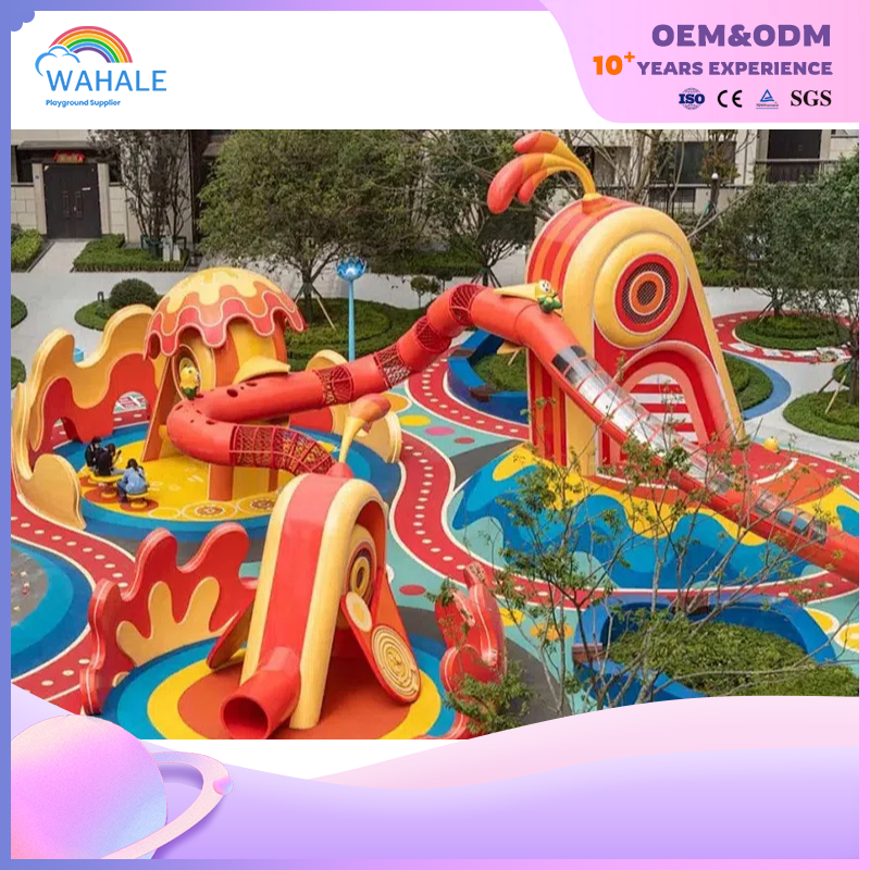 Community Outdoor Festive Rooster Shape Custom Children's Slide Playground Equipment