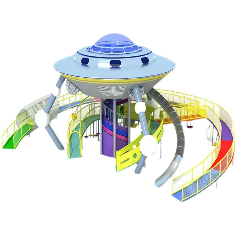 Blue flying saucer tower