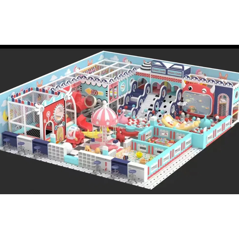 Blue and pink soft maze