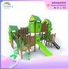 Park Outdoor Green House Theme Custom Two-story Wooden Maze Playground Equipment Dealer