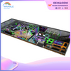 Mall Indoor Neon Color Children's Parkour Physical Training Trampoline Park Amusement Facilities Dealer