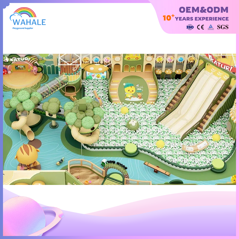 Sales Center Outdoor Green Forest Theme Customized Children's Playground Equipment Builder