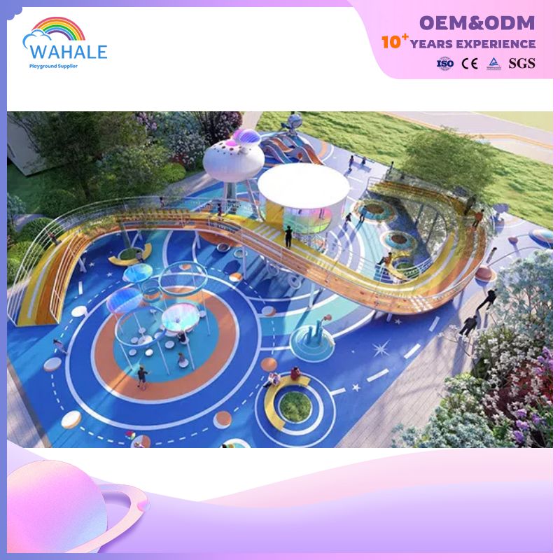 A 400-square-meter Outdoor Rocket-shaped Customized Children's Playground Equipment for The Scenic Area