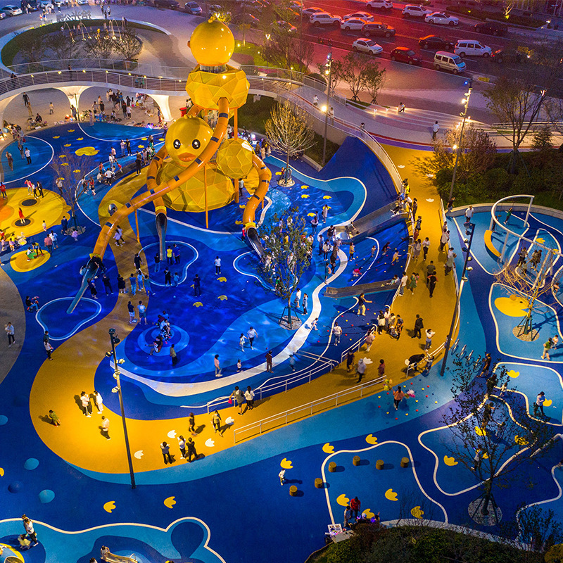 Yellow stainless steel duct slide