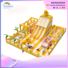 Inflatable Little Yellow Duck Cool Summer Slide And Jump Fun Area