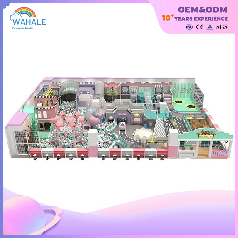 Customized indoor dreamy castle-shaped maze children's playground equipment for kindergartens
