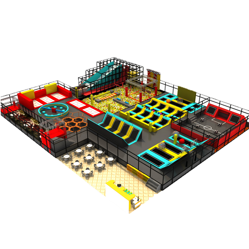 Simulated football field trampoline game