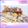Customized Children's Soft Furnishings in The Shape of A Colorful Castle inside The Shopping Mall And A Challenge Playground