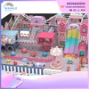 Custom-made Soft Furnishings And Playground Equipment in The Shape of Pink And Purple Cartoon Animals for Kindergartens