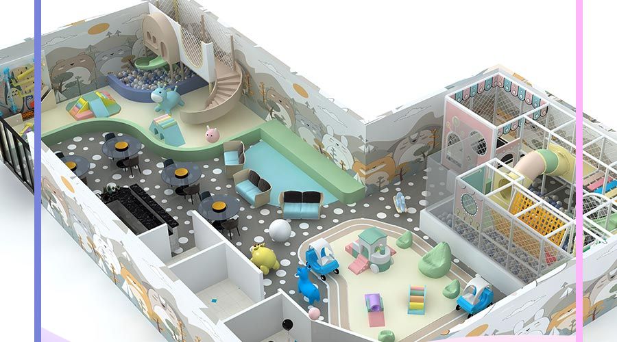 Modern Kids Play Zone: Multi-Activity Playground with Ball Pool & Science Wall | Party & Rest Areas | For Ages 5-12