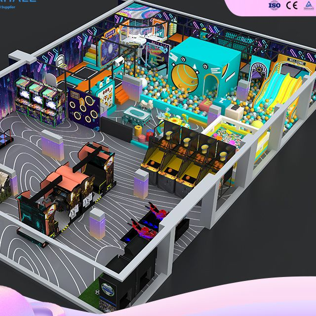 WAHALE Israel Project: 180㎡ Tech-Themed Indoor Playground with Spiral Tube Slide
