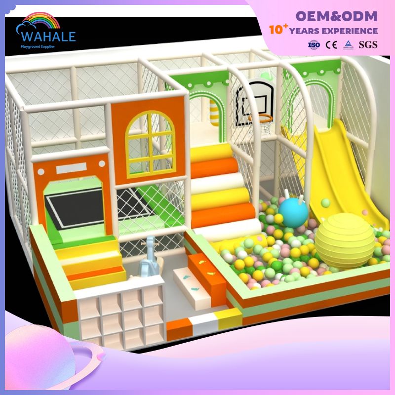 Macaron Color Indoor Play Area Facilities Customized Solutions for Children's Small Commercial Playground Wholesale