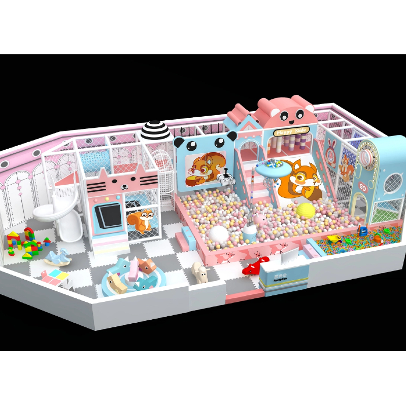 orange castle shape trampoline