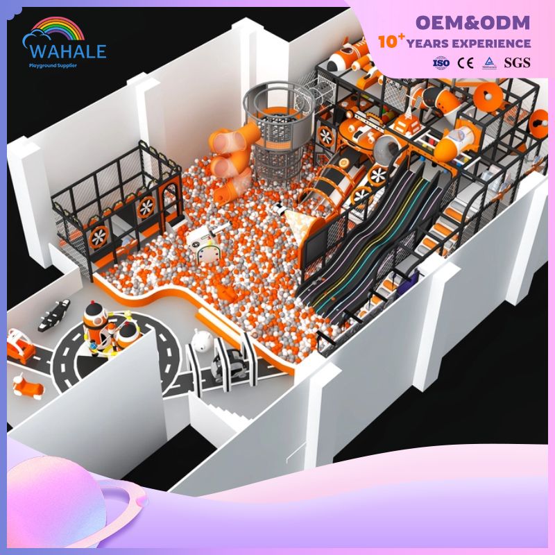 Orange Indoor Custom Playground Rocket Children's Amusement Park Equipment Supplier