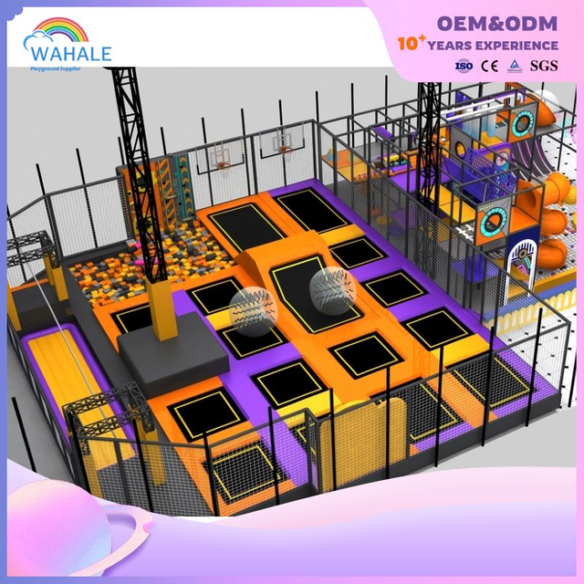 Shopping Mall Indoor Trampoline Park Custom Indoor Physical Training Parkour Playground Equipment