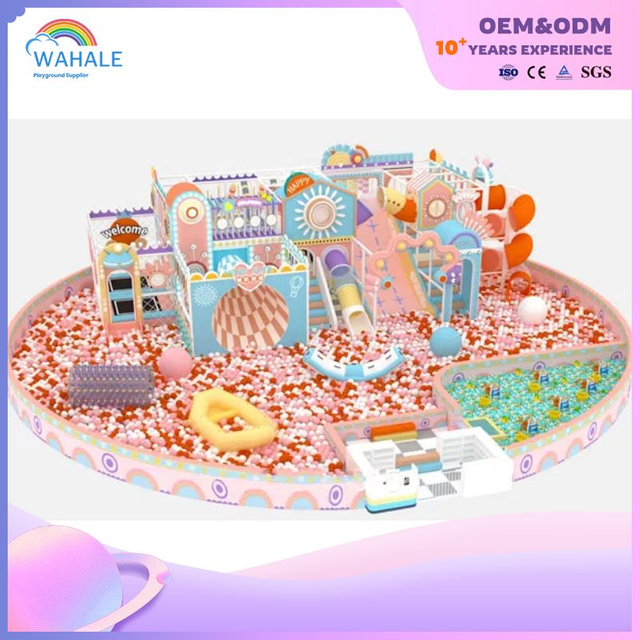 Circus Color Custom Indoor Children's Ocean Ball Pool Playground Trampoline Parkour Sports Amusement Equipment