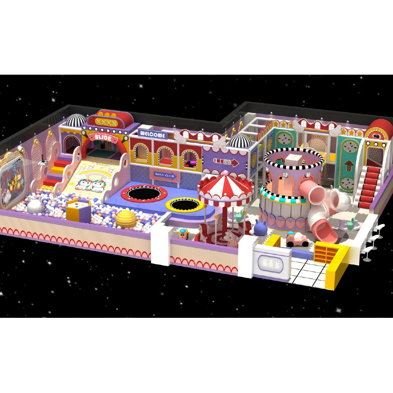 circus theme maze, ground hole trampoline