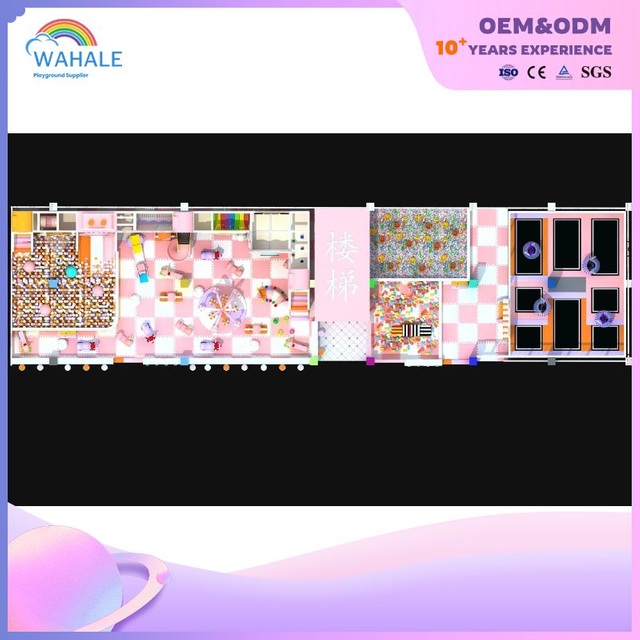 Children's Pink Castle Custom Playground Indoor Fantasy Amusement Park Equipment Supplier