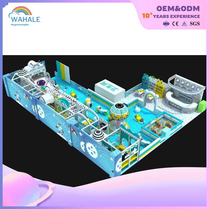 Astronaut Theme Customized Children's Playground Indoor Blue Color Amusement Park Equipment Wholesale