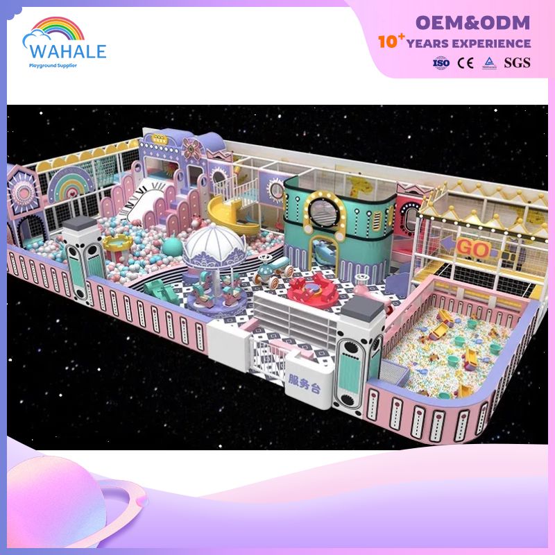 Kindergarten indoor color color cute children soft installation playground equipment wholesale