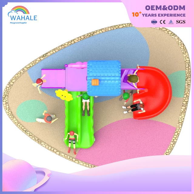 Outdoor Plastic Slide Amusement Park Customized Children's Playground Equipment Wholesale