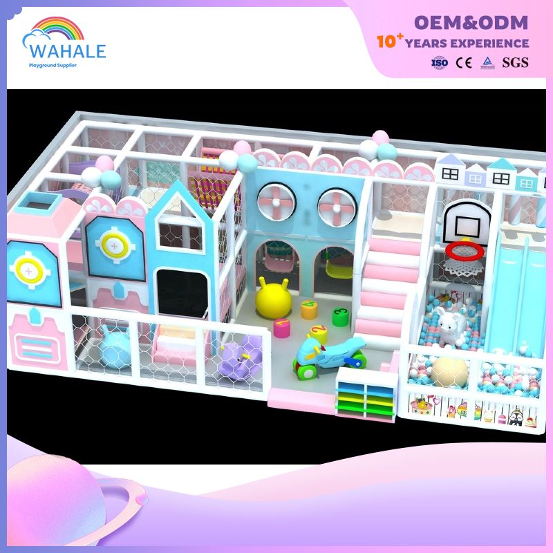 New Blue Pink Kids Soft Hold Play Equipment Kids Soft Foam Climbing Slide