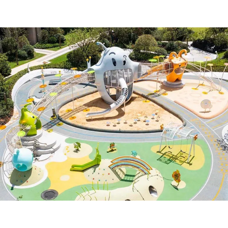 White alien modeling amusement park