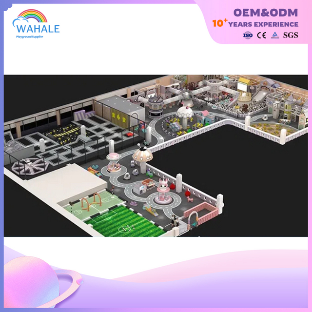 Mall Interior Luxury Castle موضوع ناعم الديكور ملعب الأطفال ترامبولين بارك بارك بارك