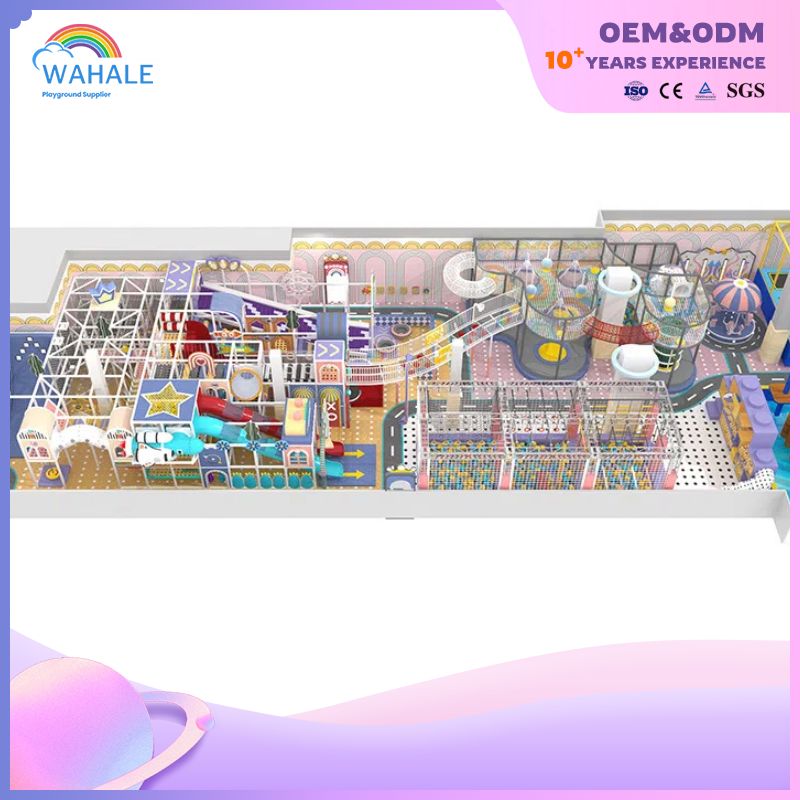 Mall Interior Custom Purple Castle Theme Children's Playground Soft Decoration Amusement Facilities for Sale