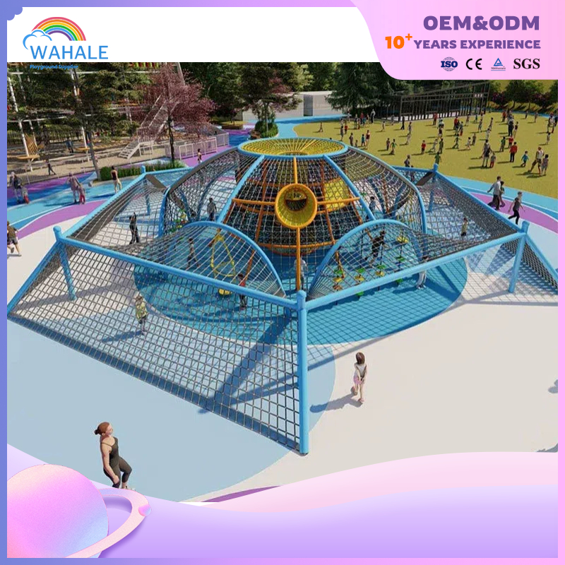 Park Outdoor Children's Paper Climbing Rope Net Climbing Frame Custom Children's Hexagonal Climbing Net To Expand The Park