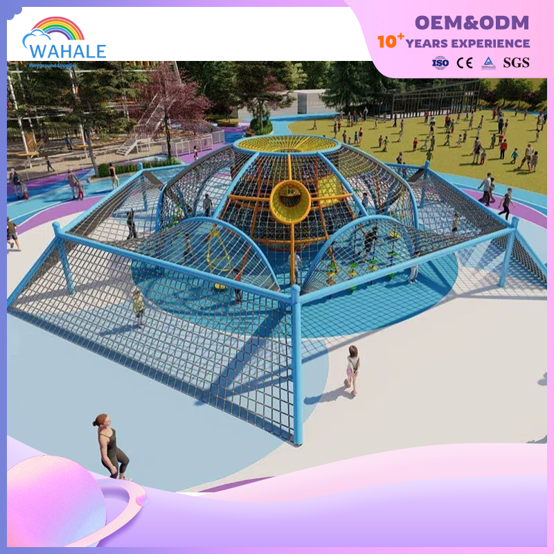 Park Outdoor Children's Paper Climbing Rope Net Climbing Frame Custom Children's Hexagonal Climbing Net To Expand The Park