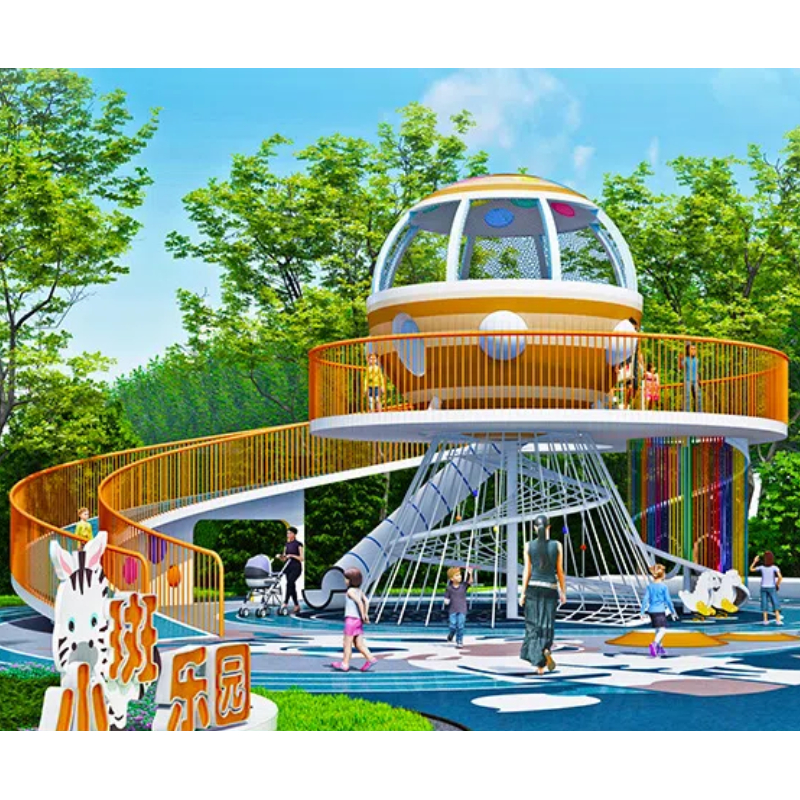 Colored plastic ball rotating play