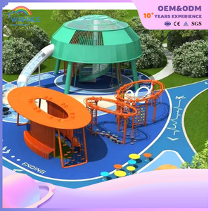Scenic Area Outdoor Macaron Color Customized Playground Children Flying Saucer Modeling Playground Equipment
