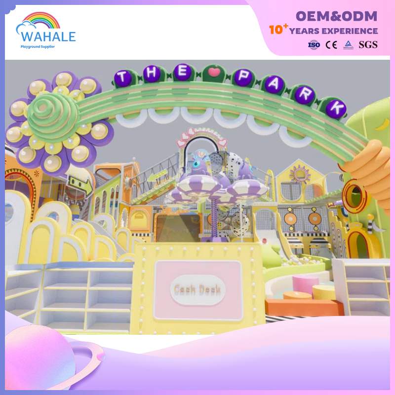 Kindergarten indoor crazy plant theme customized children parent-child interactive playground equipment