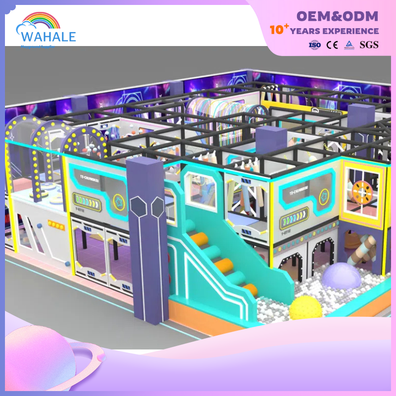 Mall Interior Purple Space Theme Custom Soft Decoration Sports Playground Equipment Supplier