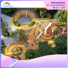 Scenic Area Outdoor Yellow Wooden House Shape Playground Customized Children's Physical Training Park