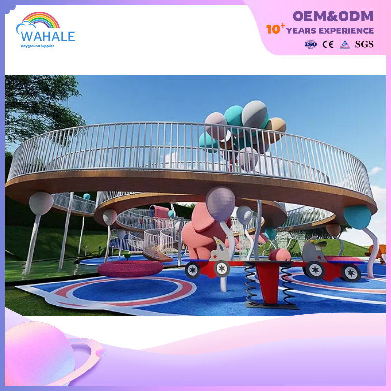 Park Outdoor Pink Elephant Modeling Custom Children's Playground Equipment Wholesale