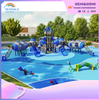 Community outdoor blue space shuttle theme customized children's slide playground equipment