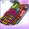 Custom Scenic Spot Indoor Children's Parkour Trampoline Park Soft Pink Physical Training Playground Equipment