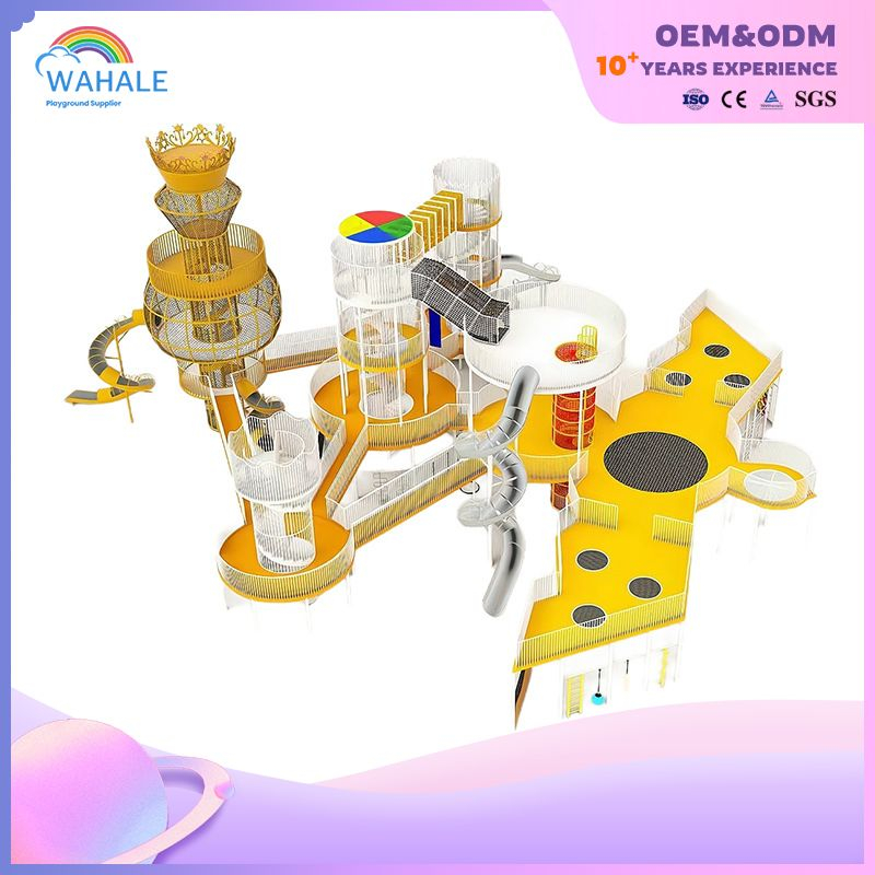 Scenic Area Outdoor Yellow Crown Modeling Custom Children's Outdoor Playground Equipment Wholesale