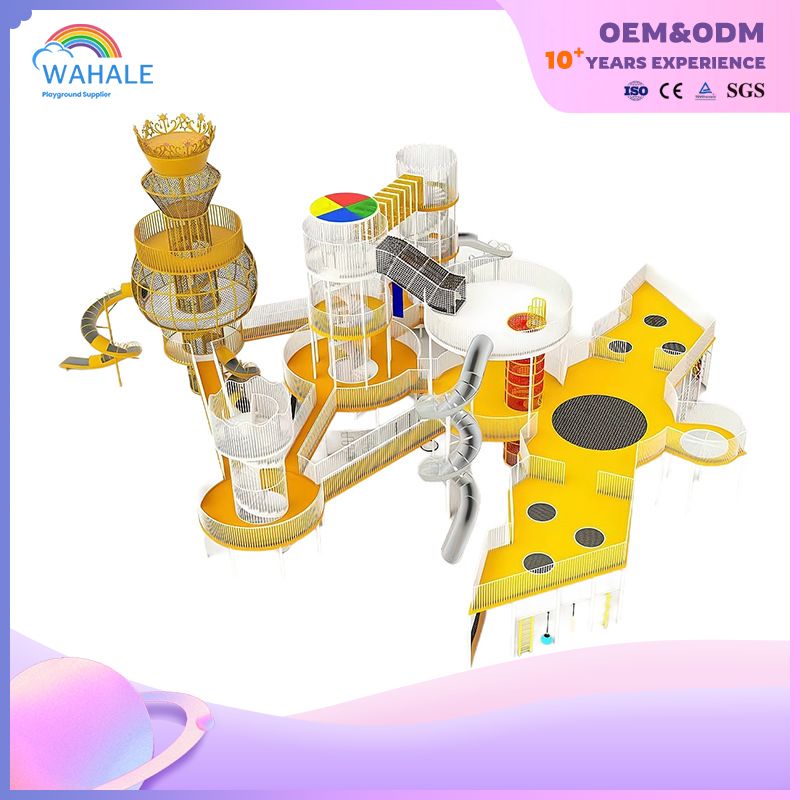 Scenic Area Outdoor Yellow Crown Modeling Custom Children's Outdoor Playground Equipment Wholesale