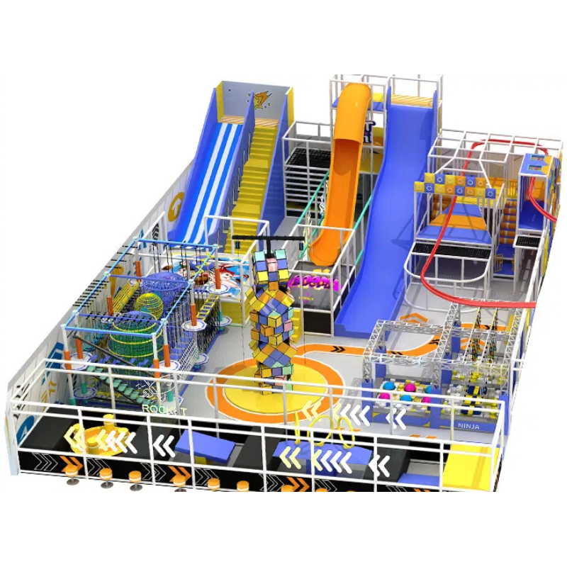 Purple wave flying slide