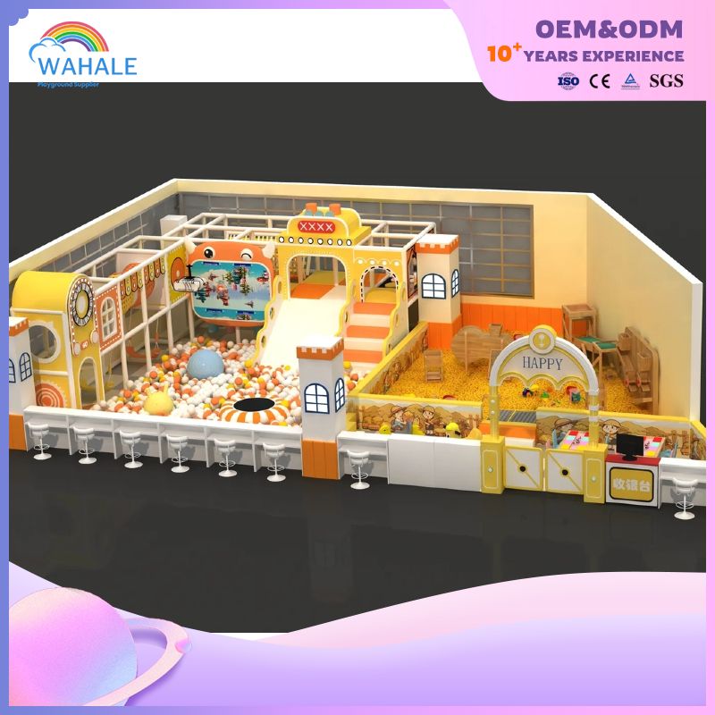 Cartoon Theme Custom Shopping Mall Indoor Yellow Soft Installation Playground Equipment Wholesale