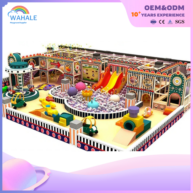 The Sales Center Interior Orange Is A Custom-made Children's Soft Decoration Castle Theme Playground Facilities